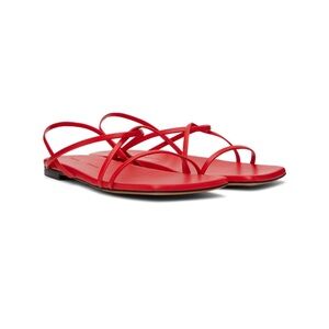PROENZA SCHOULER
Red Square Flat Strappy Sandals, sz 39.5